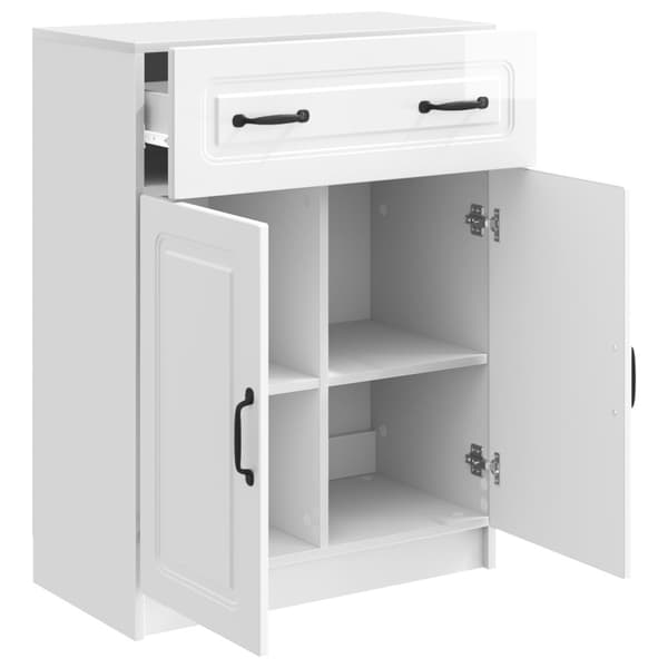 Sideboard Vit högglans 66 x 34,5 x 87 cm Konstruerat trä