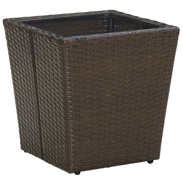 Trädgårds Bistro Set 3 pcs Brun konstrotting
