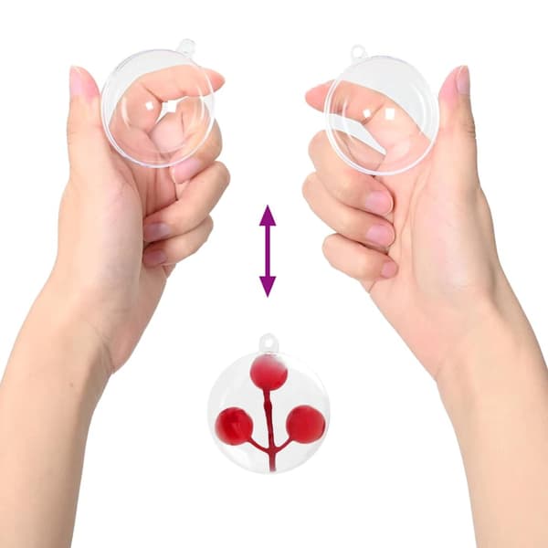 Julprydnad Set 25 pcs Transparent Ø 10 cm