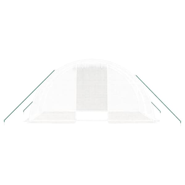 Växthus med stålram vit 8 m² 4x2x2 m