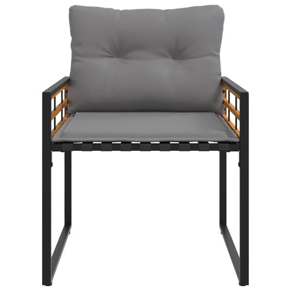 Utemöbelset med kudde 4 pcs Ljusgrå