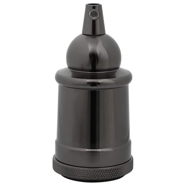 Lamphållare 2 st blank svart E27