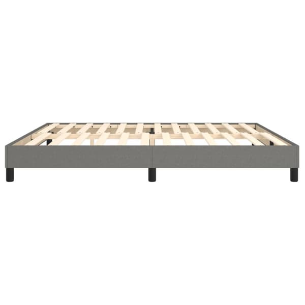 Boxspring-sängram mörkgrå 200x200 cm tyg