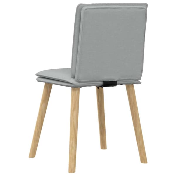 Matstolar 4 st ljusgrå tyg