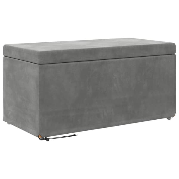 Pall Mörkgrå 81 x 41 x 40 cm Sammet och konstruerat trä