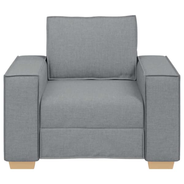 Soffa ljusgrå 100x78x84 cm tyg