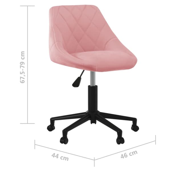 Snurrbar matstol rosa sammet