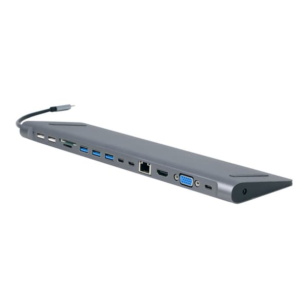 Cablexpert A-CM-COMBO9-01 - dockningsstation - USB-C 3.1 - HDMI, VGA - 1GbE