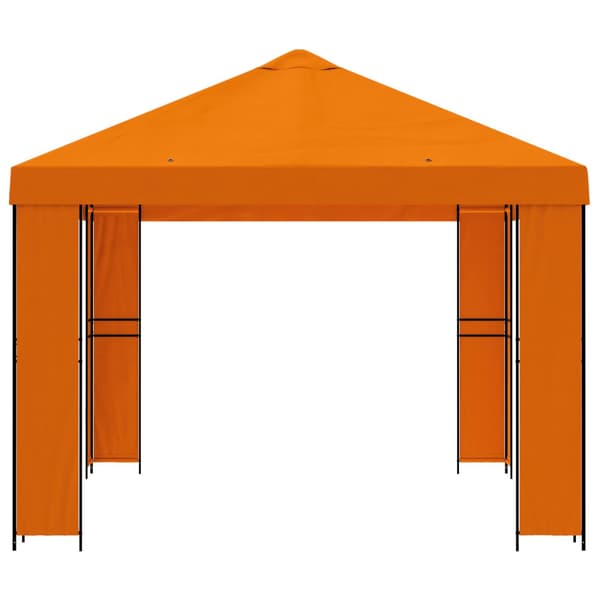 Paviljong 4 × 3 m Orange Polyester och Stål 190