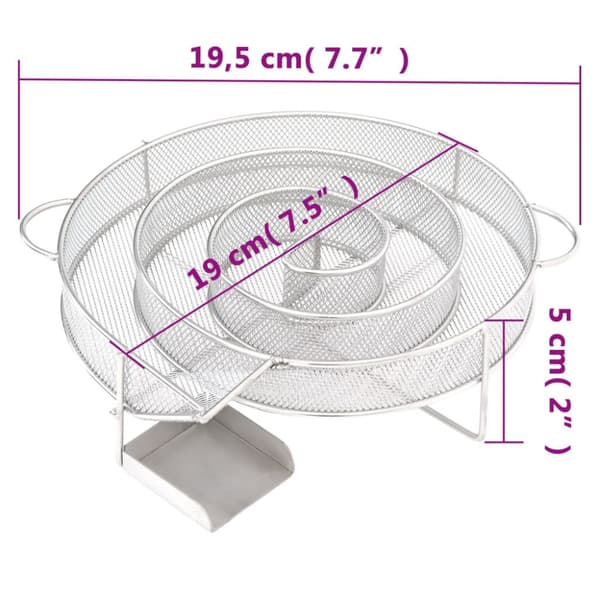 Kallröksgenerator rund 19,5 cm rostfritt stål