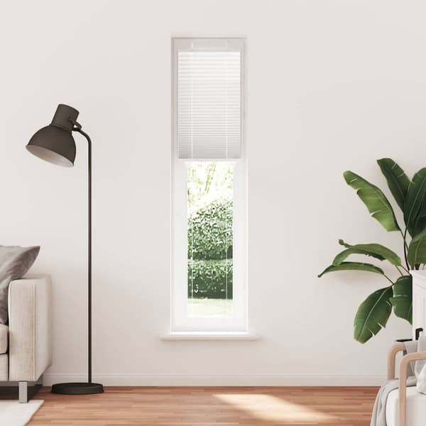 Plisserad persienn vit 40x200cm tyg bredd 39,4cm polyester