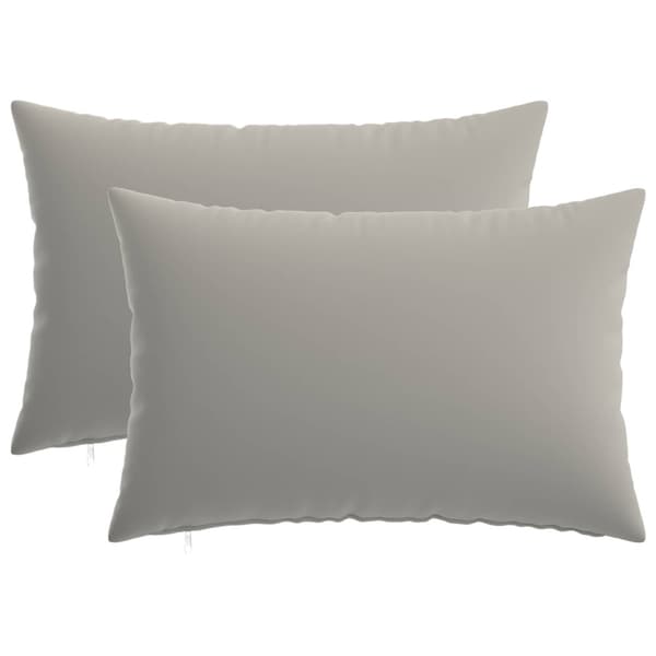 Kuddöverdrag 2 st HEERLEN Grå 40 x 60 cm Polyester