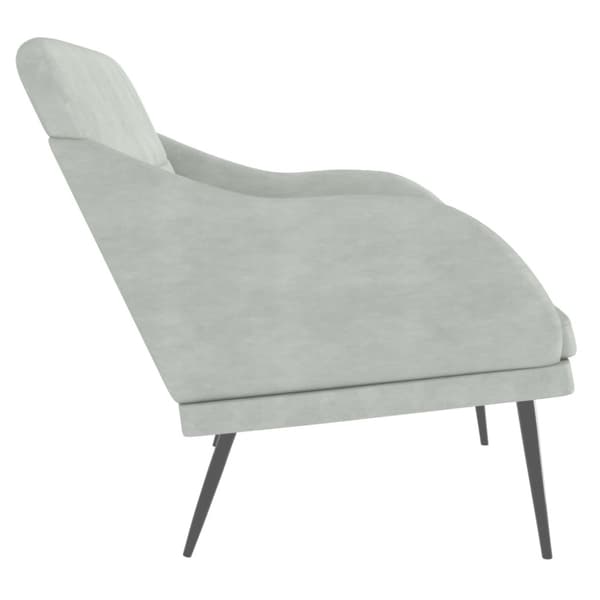 Bänk ljusgrå 110x76x80 cm sammet