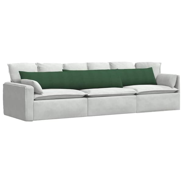 Sofakuddar 2 pcs Mörkgrön 200 x 40 cm Kordread tyg