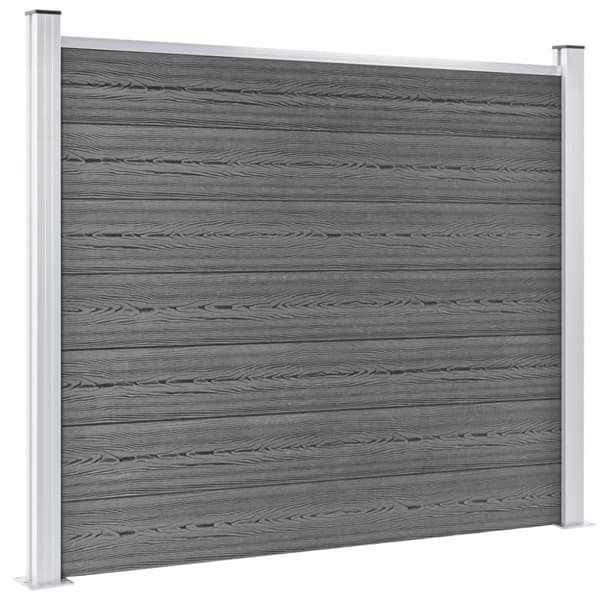 Staketpanel WPC 180x146 cm grå