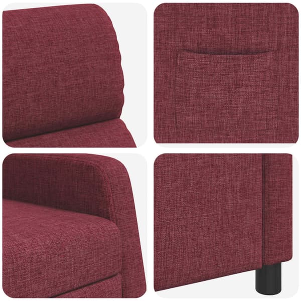 Recliner Vinröd Tyg