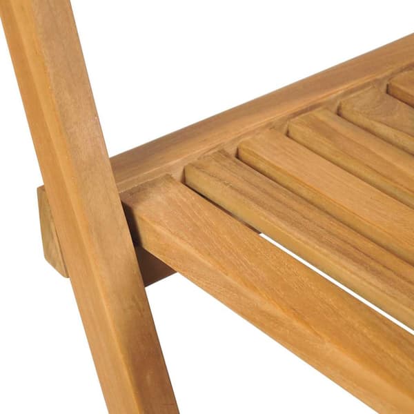 Hopfällbara barstolar 2 st massiv teak