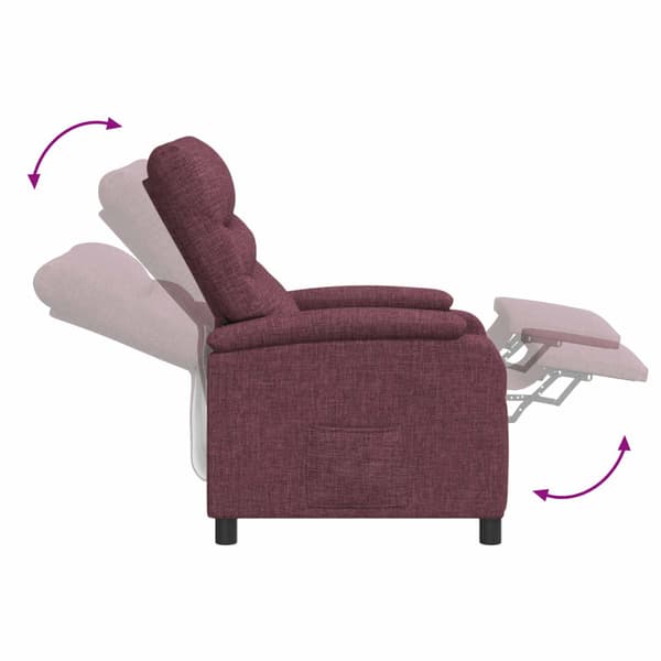 Recliner Lila Tyg