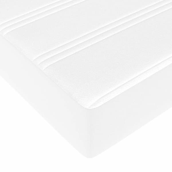 Sängram med madrass Vit 80 x 200 cm tyg