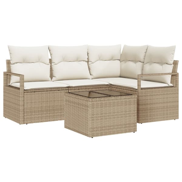 Soffset 5 st Beige konstrotting