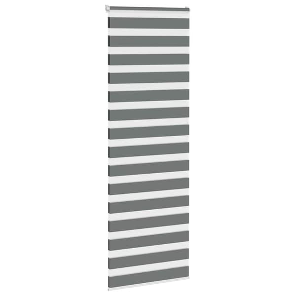 Rullgardin zebra mörkgrå 80x230 cm tyg bredd 75,9 cm polyester