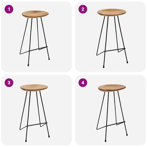 Barstolar 2 st massiv teak