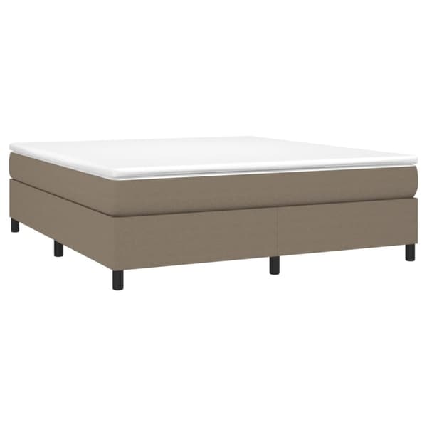 Boxspring-sängram taupe 180x200 cm tyg