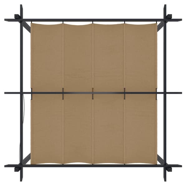 Paviljong med infällbart tak 3x3 m taupe