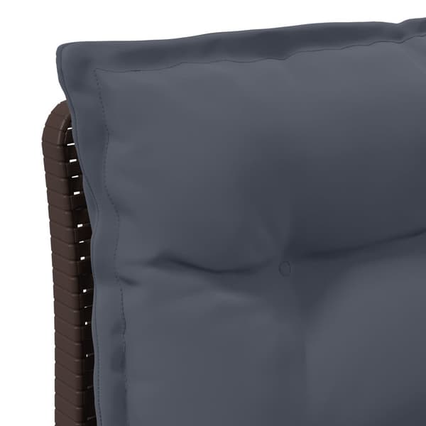 3-sits trädgårdsoffa med kuddar Rattan-look PP Brun