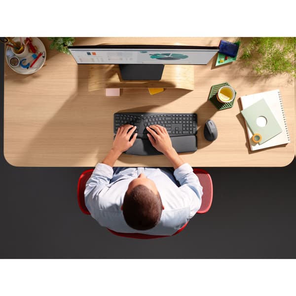 Logitech K860 for Business tangentbord Bluetooth Nordic grafit