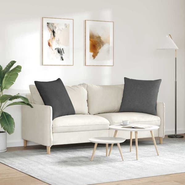 Sofakuddar 2 pcs Mörkgrå 60 x 60 cm Kordread tyg
