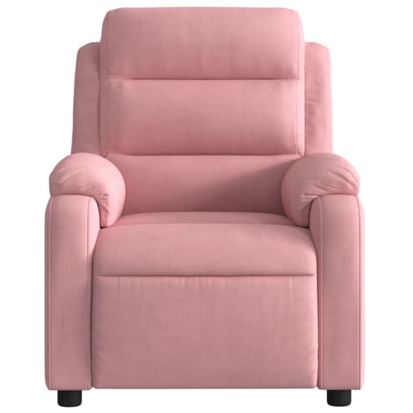 Reclinerfåtölj rosa sammet