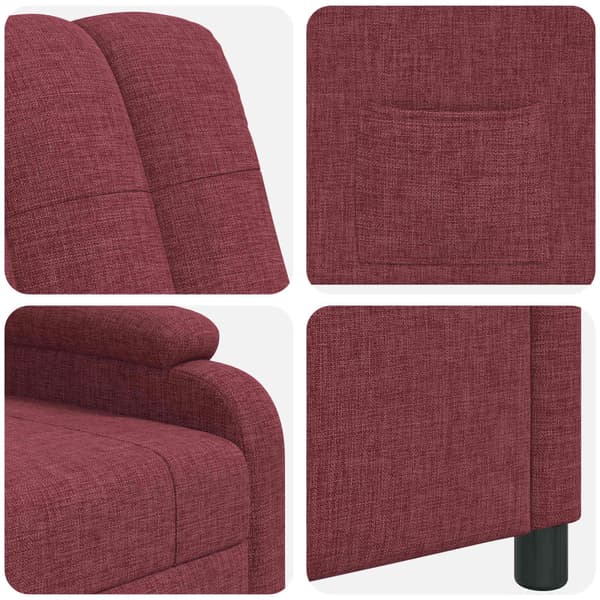 Recliner Vinröd Tyg
