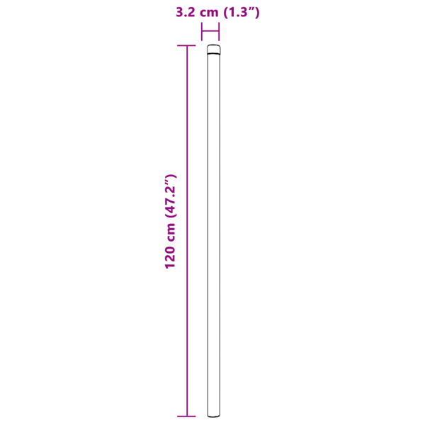 Stängselstolpe 2 pcs Grå 120 cm Pulverlackerad stål