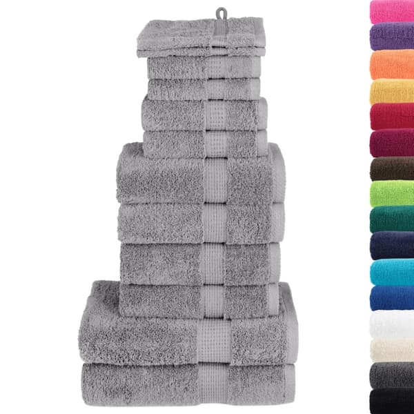 Premium handdukar 12 st SOLUND grå 600 gsm