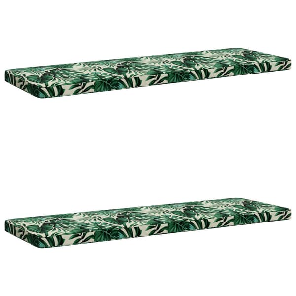 2-delade Bänk Kuddar VUGHT 2 st 100% Polyester Bladmönster