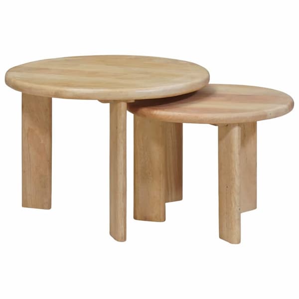 Nesting Kaffe Bord 2 pcs Svart Massivt mangoträ