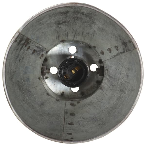 Vägglampa industriell stil silver rund E27