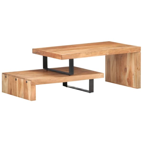 Soffbord massivt akaciaträ 2 st