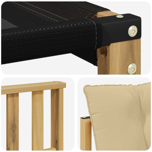 Utomhussoffset med kudde 6 pcs Vit och Beige