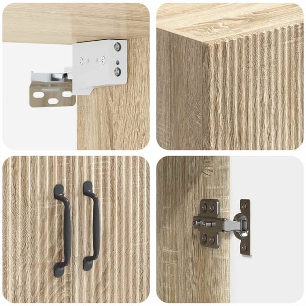 Skåpset 2 pcs Sonoma-ek Konstruerat trä