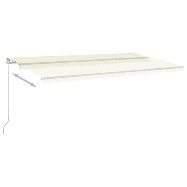 Markis manuellt infällbar 600x350 cm gräddvit
