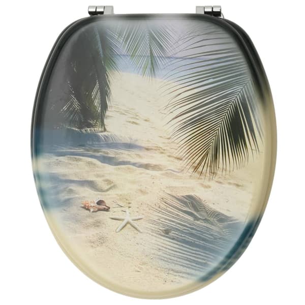 Toalettsitsar med lock 2 st MDF strand