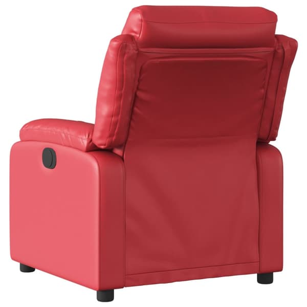 Reclinerfåtölj röd konstläder