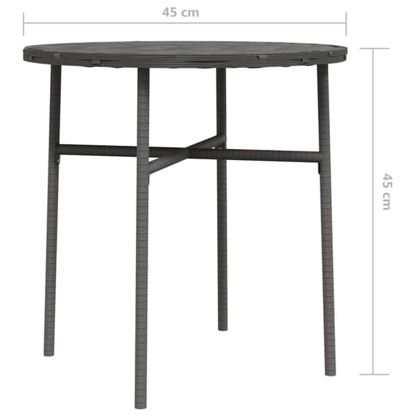 Trädgårdsbord grå 45 cm konstrotting