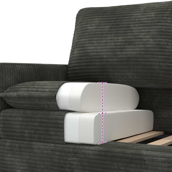 Soffa Antracit 126 x 81 x 87,5 cm Polyester