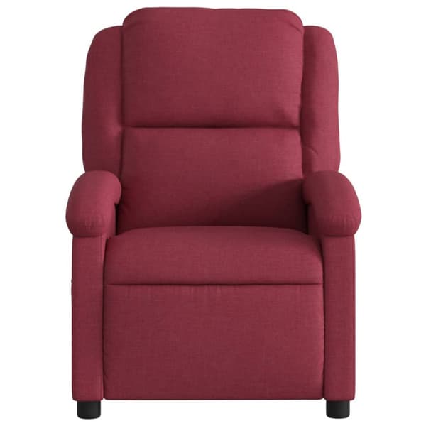 Massagefåtölj vinröd tyg