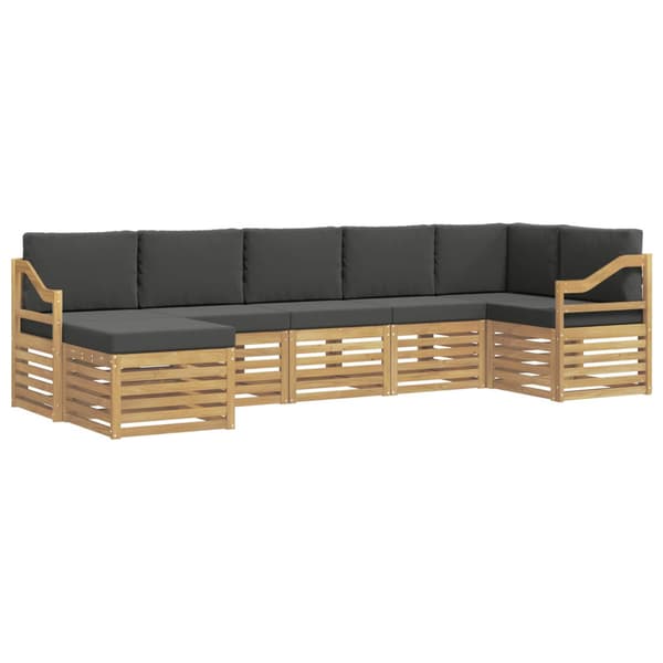 Utomhussoffset 7 pcs Vit och antracit