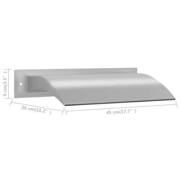 Poolfontän silver 45x26x13 cm rostfritt stål