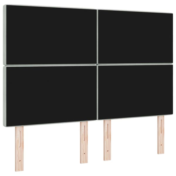 Huvudgavel Ljusgrå 144 cm Sammet